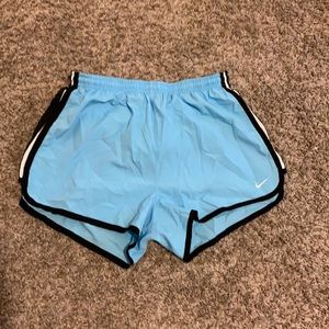 Baby blue Nike dry fit running shorts